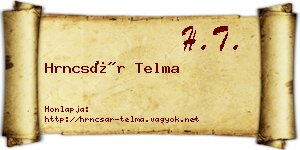 Hrncsár Telma névjegykártya
